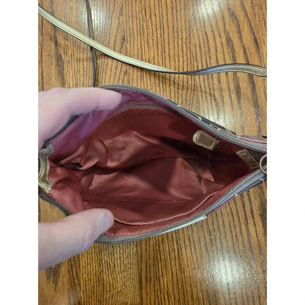 Coach Swingpack‎ Ashley Scarf Signature Purse Crossbody Small Metallic